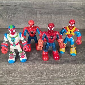 Spider-Man and & Friends Set Of 4 Spiderman Super Heroes Figures Playwell